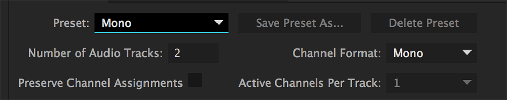 Adobe Premiere Pro: Converting Stereo Tracks to Dual Mono