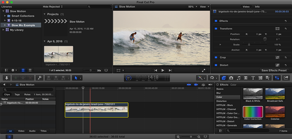 Slow Down The Action With Optical Flow In Final Cut Pro X