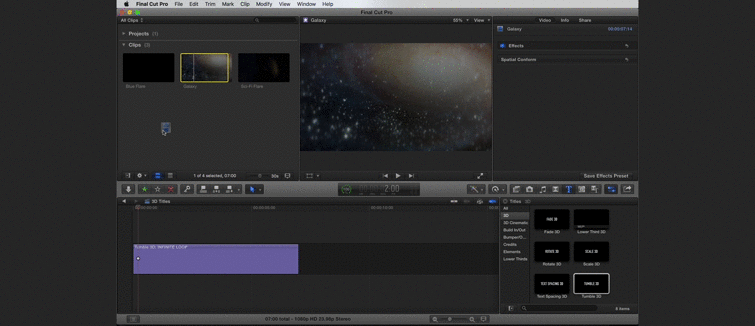 Make Your Project Stand Out With 3D Titles in Final Cut Pro X: Add the Background