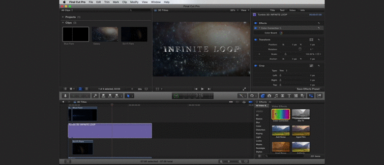Make Your Project Stand Out With 3D Titles in Final Cut Pro X: Apply Color Correction