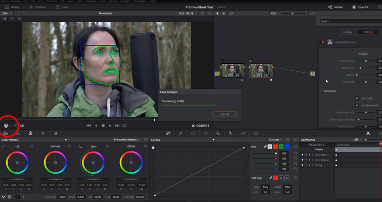 Face Refinement Working with DaVinci Resolve 14's Powerful Face Refinement Plug-in