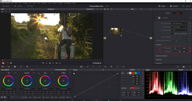 How to Create A Realistic Lens Flare In DaVinci Resolve