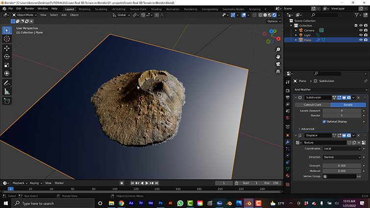 How To Create Real 3D Terrain In Blender (Without Plugins)